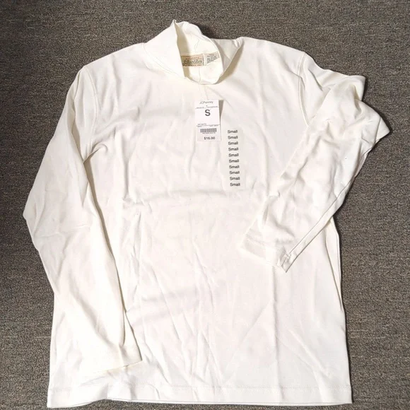 NWT 2 St. John's Bay Mock Neck Tops - Picture 3 of 6